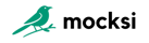 mocksi Inc.'s logo, consisting of a mocking bird and the word Mocksi